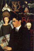 Frida Kahlo The Portrait of Rivera oil painting on canvas